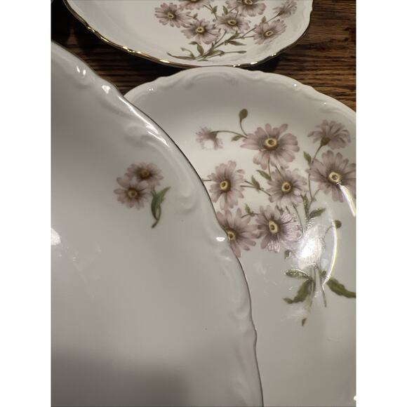 5 MITTERTEICH Bavaria Germany 7 7/8” DAISY BELL Coupe Soup Bowls Flower Right EX - Picture 4 of 9